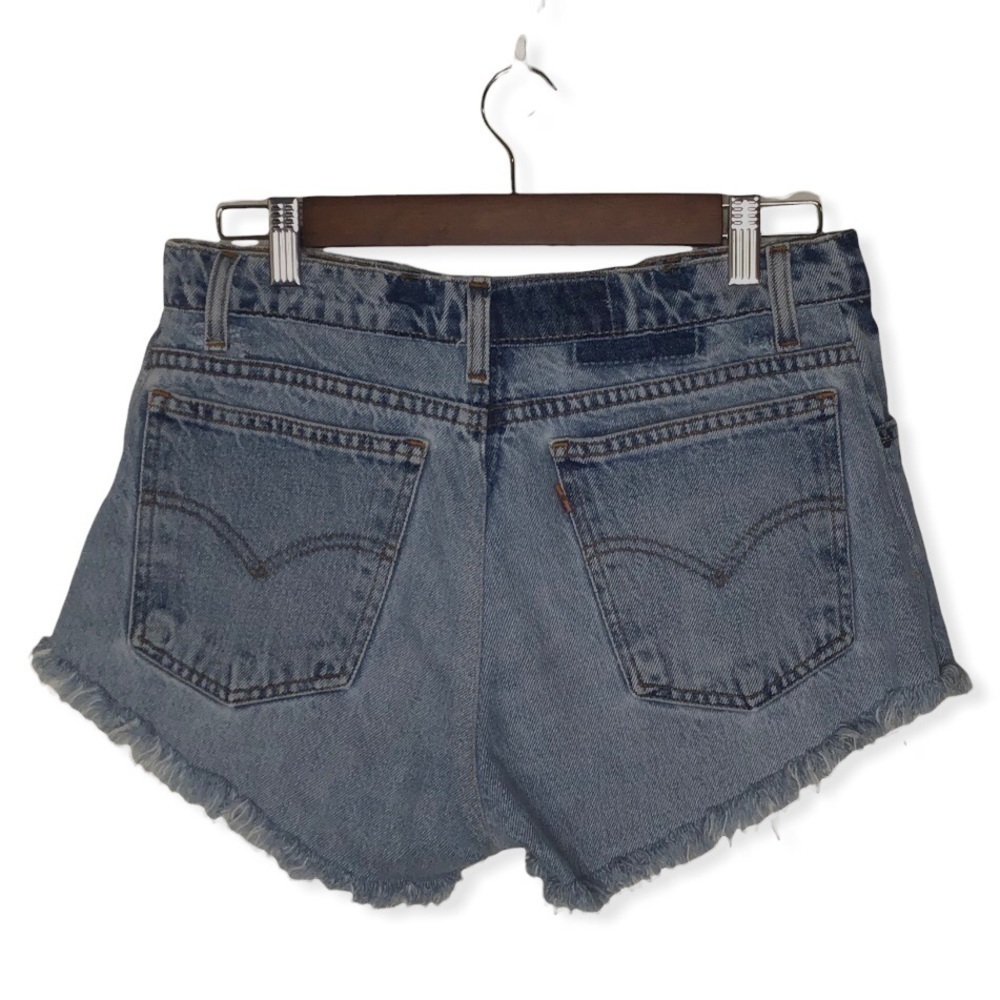 Vintage Levi’s Orange Tab High Rise Denim Cut Off Shorts.